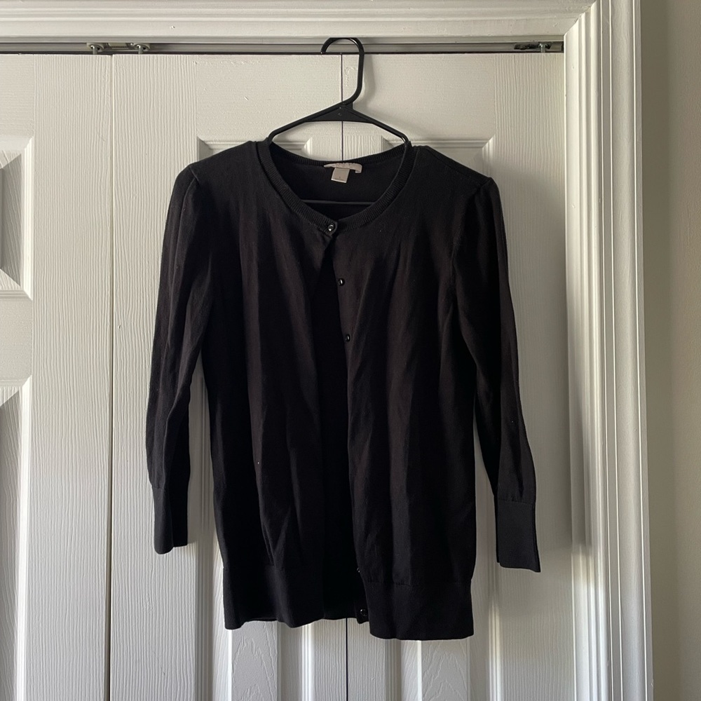 LOFT 3/4 length, light, button up sweater